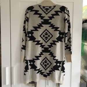 Cozy Aztec Wrap Cardigan NWOT